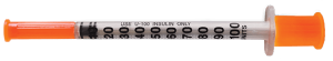 U-100 insulin syringe for desired dose